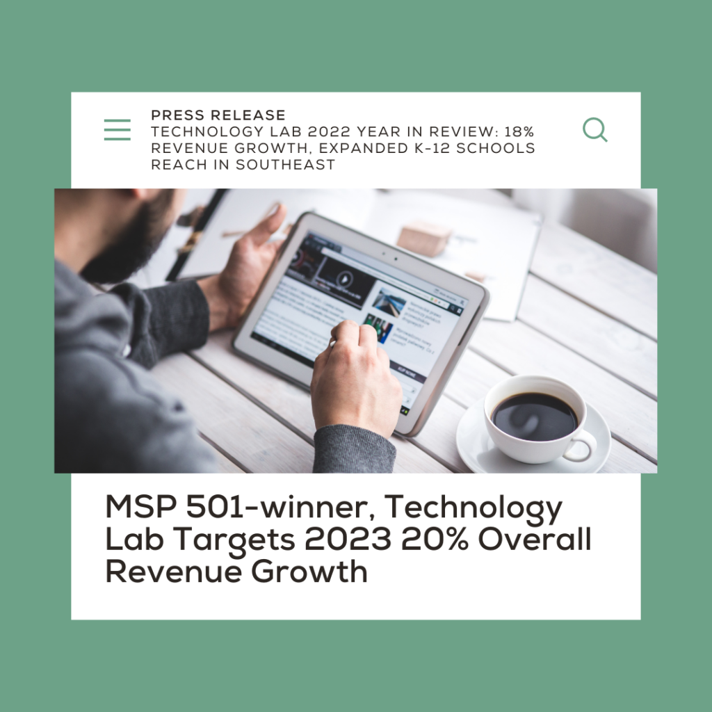 Press Release: Technology Lab 2022 Year in Review